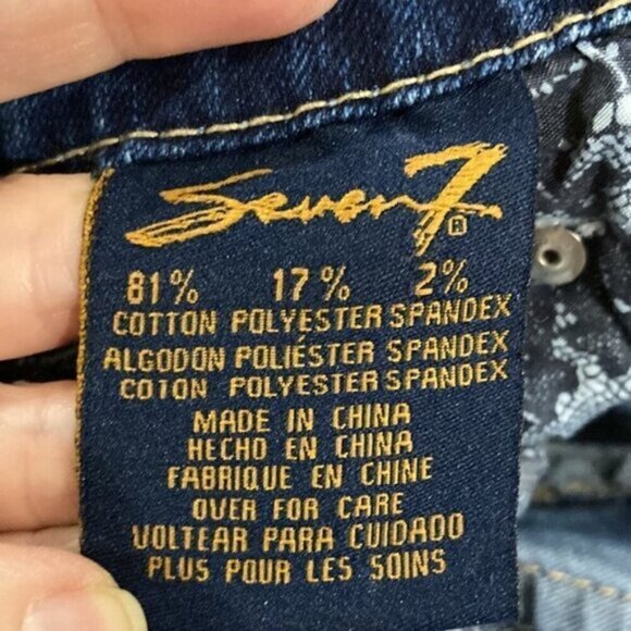 Seven7 Blue Straight Leg Blue Jeans size 10​​​​​​​​ - Picture 15 of 15